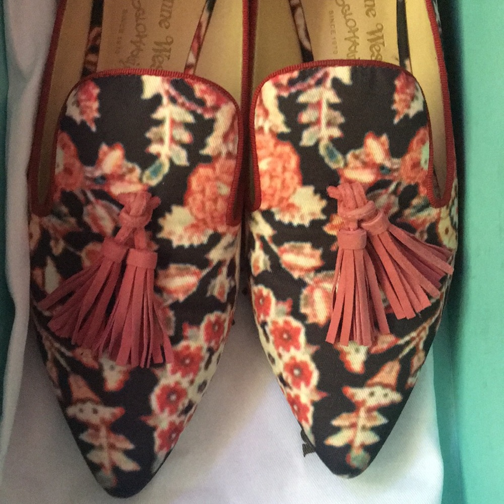 Vivienne Westwood NIB printed loafer/skimmer 38